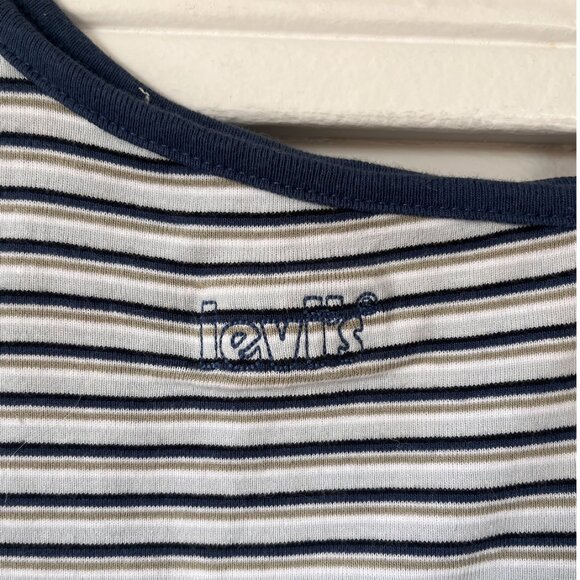 Levi's Asymmetrical Striped Cropped Tank Top - Picture 4 of 5